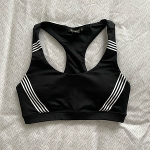 Forever21 Black/ White Stripe Sports Bra
